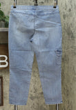 DG2 by Diane Gilman Women's Petite Cropped Stretch Twill Cargo Jeggings