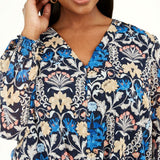 INC International Concepts Women's Plus Size Button Up Floral-Print Top