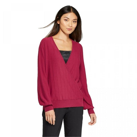 NWT Prologue Women's V-Neck Wrap Pull Over Sweater. 00558816 Large