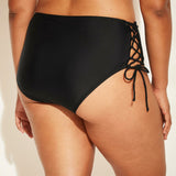 Xhilaration Women's Plus Size Lace Up High Waist Bikini Bottom