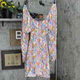 Wild Fable Women's Long Sleeve Cut Out Fit & Flare Dress