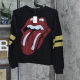The Rolling Stones Women's Varsity Long Sleeve Graphic T-Shirt Tee