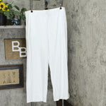 Denim & Co. Women's Pull-On Wide Leg Beach Pants White XL