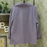 Denim & Co. Women's Petite Chenille Fleece Tunic Top With Shawl Collar