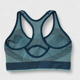 Puma 2 Pack Women's Active Performance Seamless Sports Bra Blue/ Black Small