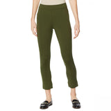 Colleen Lopez Power Mesh Panel Skinny Ponte Knit Pants. 729257 Hunter Green 3X