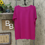 IMAN Women's Plus Size 2 Pack City Chic Short Sleeve T-Shirts With Necklace