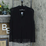 Alfani Plus Size Chiffon Overlay Inverted Pleat Blouse