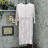 Vince Camuto Metallic Ruched Waist Long Sleeve Cocktail Dress