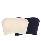Rhonda Shear 2 Pack Women's Underwire Bandeau Bras With Removable Pads