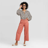 A New Day Women's Slim Fit Bishop Long Sleeve Blouse