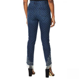 DG2 by Diane Gilman Women's Tall Stretch Embroidered Jeans With Bead Hem