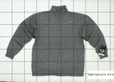 Weatherproof Men's Heavy Cross Weave Full Zip Sweatshirt Jacket Grey Medium