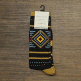 Sun + Stone Men's Novelty Aztec Printed Crew Socks