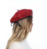 Eric Javits Women's USA Made Kate Italian Lamb Leather Beret