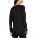 Danskin Women's Long Sleeve French Terry Crossover Top