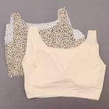 Rhonda Shear Women's Plus Size 2 Pack Solid And Print Invisible Body Bras