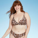 Kona Sol Women's Animal Print Bikini Swim Top
