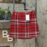 Love, Fire Womens T.D.C. Topson Plaid Mini Skirt