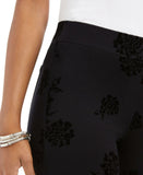 Style & Co. Petite Floral Flocked Ponte Knit Pants