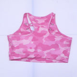 WVVY Power Core Knit Lace Up Sports Bra Prism Pink Camo 1X