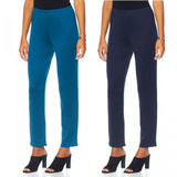 Slinky Brand Women's LOT OF 2 Knit Ponte Skinny Pants