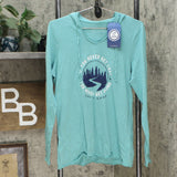 Life Is Good Women's Graphic Hooded Smooth T-Shirt