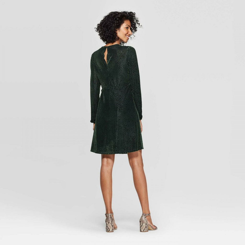 A New Day Women's Long Sleeve V-Neck Velour A-Line Dress Biggybargains A New Day Women's Long Sleeve V-Neck Velour A-Line Dress Biggybargains