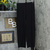 Denim & Co. Women's Pull-On Wide-Leg Beach Pants Black Small
