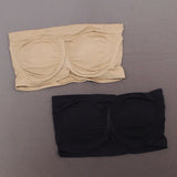 Rhonda Shear 2 Pack Underwire Bandeau Bras Black / Nude Large