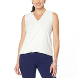 MarlaWynne Women's Plus Size Knit Sleeveless Twist Top