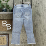 NWT DG2 By Diane Gilman Petite Classic Stretch Star Needle Punch Cropped Jean 2P