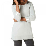 Karen Scott Women's Ribbed Tab Sleeve Cotton Sweater