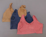 Rhonda Shear LOT OF 3 Jacquard Ahh Bras with Removable Pads Classics Plus 3X