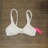 Xhilaration Juniors' Ribbed Knot-Front Bralette Bikini Top White S