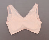 Rhonda Shear Women's Striped Mesh Leisure Bra With Removable Pads