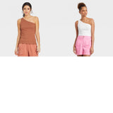 A New Day Women's Slim Fit One Shoulder Tank Top