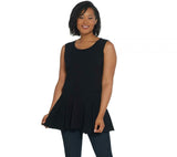 Kathleen Kirkwood Women's Flirty No-Peplum Peplum Top Black Small