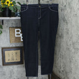 Susan Graver Plus Size High Stretch Denim Fly Front Jeans