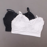 Rhonda Shear 2 Pack Lace Leisure Bras With Removable Pads Black/ White 1X