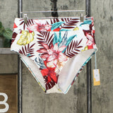 Kona Sol Women's Ribbed Medium Coverage High Waist Bikini Bottom