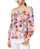 NWT INC I.N.C. Petite Printed Off-The-Shoulder Top. 100041006P PP