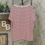 Tommy Hilfiger Women's Plus Size Cotton Chambray Pocket Striped Top