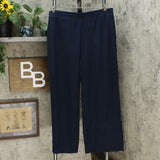 Soft & Cozy Women's Brushed Hacci Knit Pants with Pockets Blue Nights XL