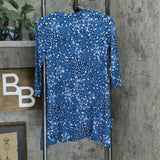 LOGO by Lori Goldstein Women's Printed Rayon 230 Top with Hi-Low Hem