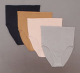 Rhonda Shear 4 Pack Plus Size Seamless High Waist Ahh Brief Panties