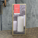 LIGHTLi Moving Flame Weather Resistant Flameless Candle 3.5 X 8.5 Ivory