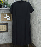 Du Jour Women's Button Front Shirt Midi Dress With Tie Detail