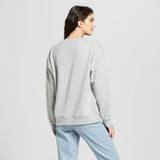 Mossimo Women's Faux Pearl Pullover Sweatshirt Grey Small