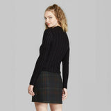 Wild Fable Womens Long Sleeve Pullover Sweater Black Small